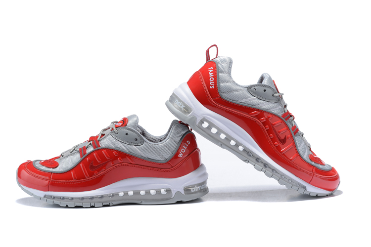 Nike Air Max 98 20th Silver Red Shoes - Click Image to Close